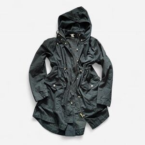 Dark Green Hooded Parka Jacket